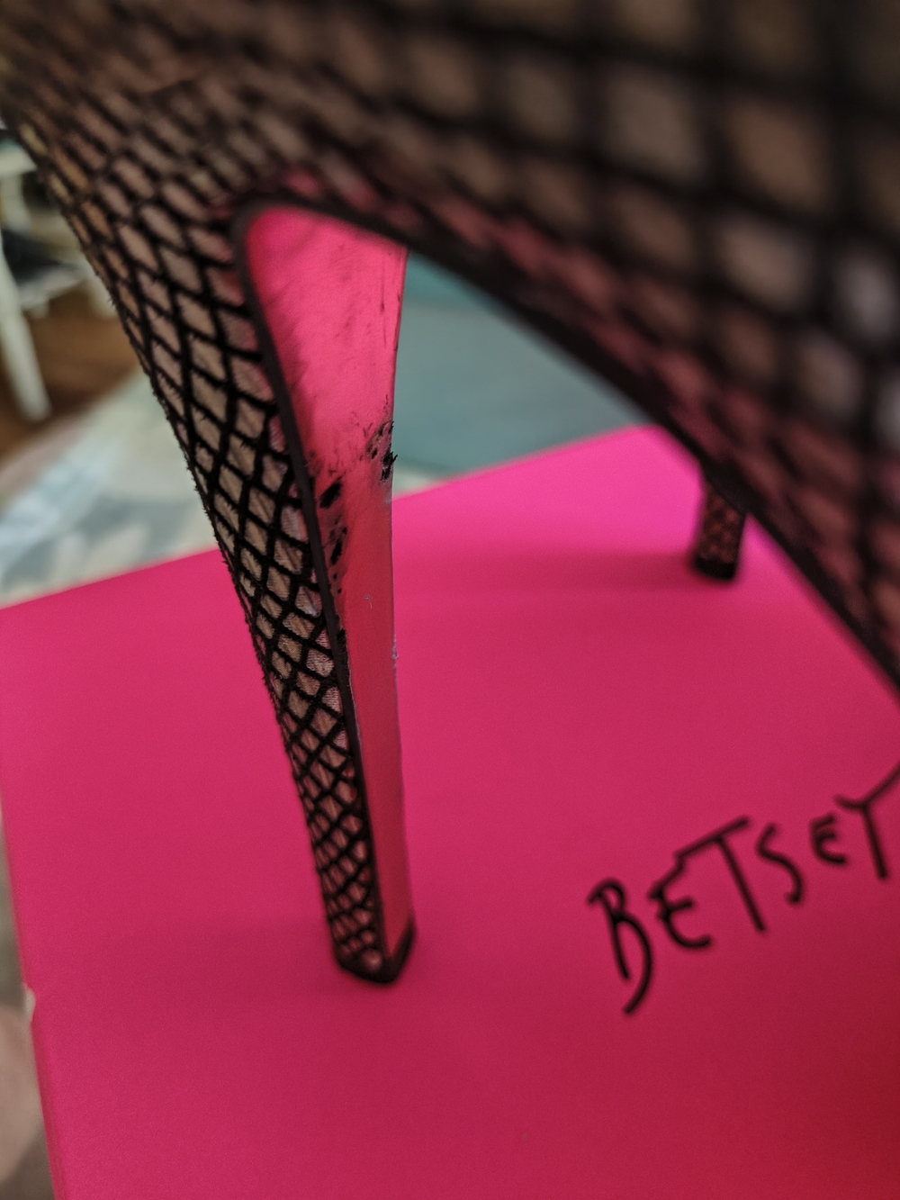Betsy Johnson Taup/Black Peep-Toe Ankle-Strap Platform Heels - Picture 5 of 10